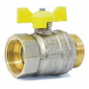 Кран шаровой  3/4" нар.-вн. бабочка (ГАЗ) PN40, LD (LD.47.352.20) 