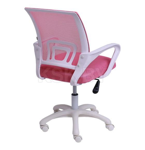 Кресло поворотное RICCI NEW, WHITE (розовый) (91964) 
