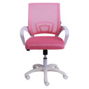 Кресло поворотное RICCI NEW, WHITE (розовый) (91964) 