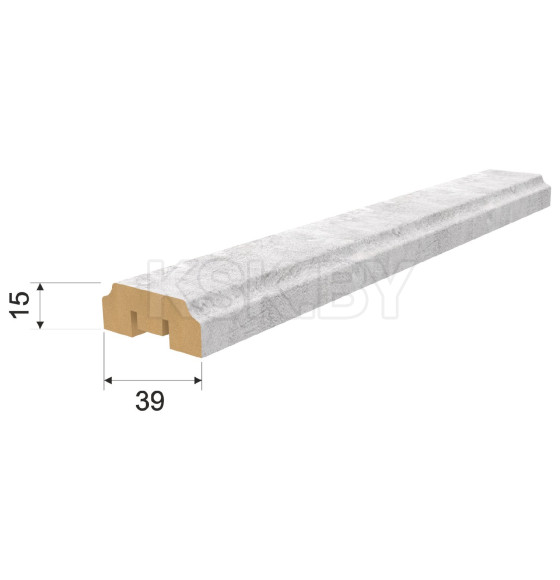Интерьерная рейка МДФ  Бриона Тауэр Чикаго 2680х39х15 мм.