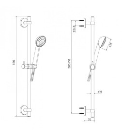 Душевая стойка Milardo Niagara NIA1F65M16