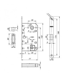 Защелка магнитная Punto ML96WC-50 WH белый