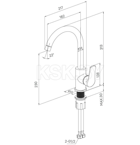 Смеситель для кухни Milardo Meal M01BLJ0M05 (M01BLJ0M05) 
