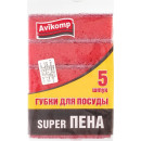 Губки кухонные крупнопористые, 100 х 70 х 30 мм, 5 шт    (41094) 