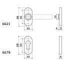 Комплект ручек Pure 8906/6621/6679 SS (8030010) 