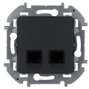 Розетка 2xRJ 45 UTP CAT5E антрацит INSPIRIA Legrand (673838) 