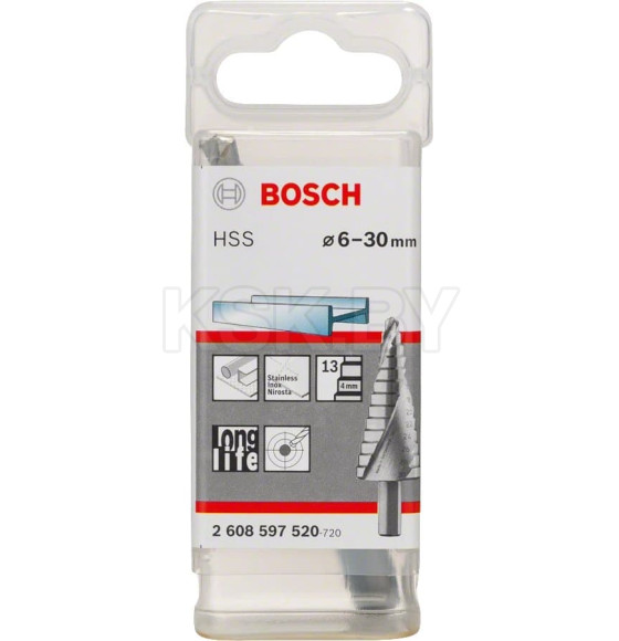 Сверло по металлу ступенчатое 6-30 мм BOSCH 2608597520 (2608597520) 