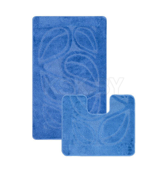 Набор ковриков  MAXIMUS FLORA 50X80 40X50-2509-BLUE-FLORA (50X80 40X50-2509-BLUE-FLORA) 