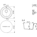 Мойка кухонная Ulgran Quartz Nora 485-05