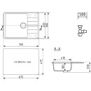 Мойка кухонная Ulgran Quartz Prima 700-08