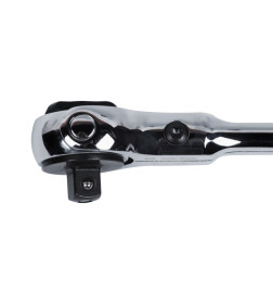 Трещотка 3/8", 230 мм, 72 зубца, дисковый механизм, поворотная голова с кнопкой KING TONY 3752-09G