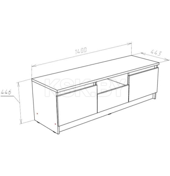 Тумба для ТВ ЛАРГО Дуб Сонома НК-мебель 71160300 (71160300) 