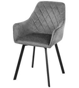 Стул Бостон СРП-156 каркас Муар черный, лофт (Сильвер светло-серый), СоюзРегионПоставка