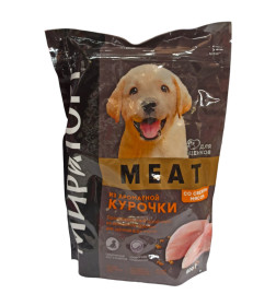Корм сухой "МИРАТОРГ Meat"  для щенков всех пород, полнорационный, из ароматной курочки 0,5кг