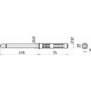 Полкодержатель врезной 10*145 AKS (47540) 