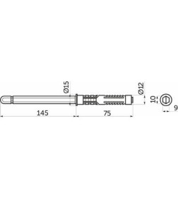 Полкодержатель врезной 10*145 AKS