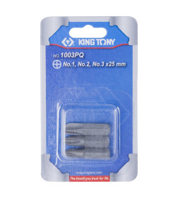 Набор бит 1/4" PH (3 шт.) KING TONY 1003PQ