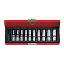 Набор глубоких торцевых головок 1/4", шестигранные, 5/32"-1/2" (10 предметов) KING TONY 2510SR (2510SR) 