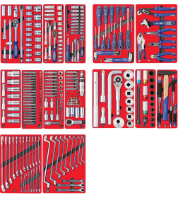 Набор инструментов для инструментальной тележки "ПРОФИ" (299 предметов) МАСТАК 5-00299