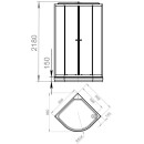 Кабина душевая DOMANI-Spa Delight 88 DS01D88LWM00 80*80*218 (DS01D88LWM00) 