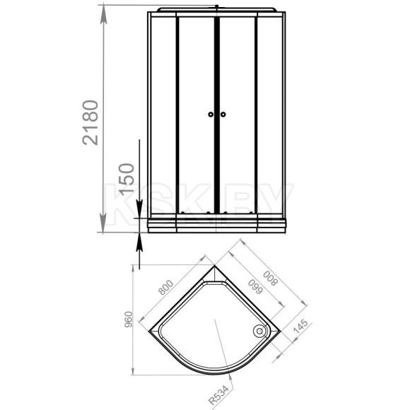 Кабина душевая DOMANI-Spa Delight 88 DS01D88LWM00 80*80*218 (DS01D88LWM00) 