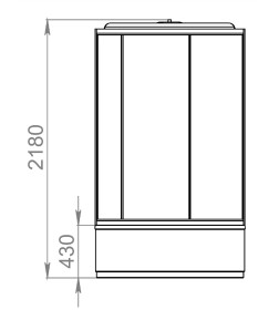 Кабина душевая DOMANI-Spa Simple high  DS01Sm99HBT00