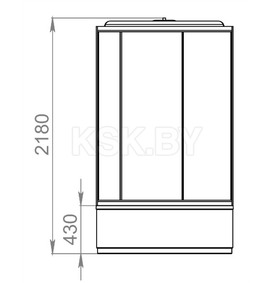 Кабина душевая DOMANI-Spa Simple high  DS01Sm99HBT00 (DS01Sm99HBT00) 