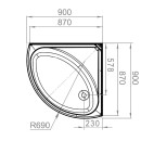 Кабина душевая DOMANI-Spa Simple high  DS01Sm99HBT00 (DS01Sm99HBT00) 