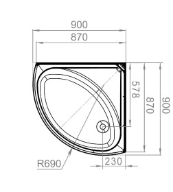 Кабина душевая DOMANI-Spa Simple high  DS01Sm99HBT00