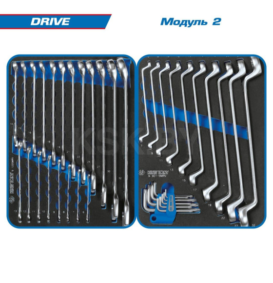 Тележка инструментальная с набором инструментов "DRIVE" (251 предмет) KING TONY 934-251AMG (934-251AMG) 