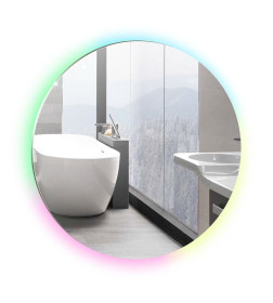 Зеркало с подсветкой Silver Mirrors.Саванна RGB Led 770мм (SMART-управление)