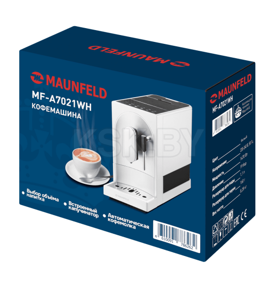 Кофемашина MAUNFELD MF-A7021WH (КА-00018397) 