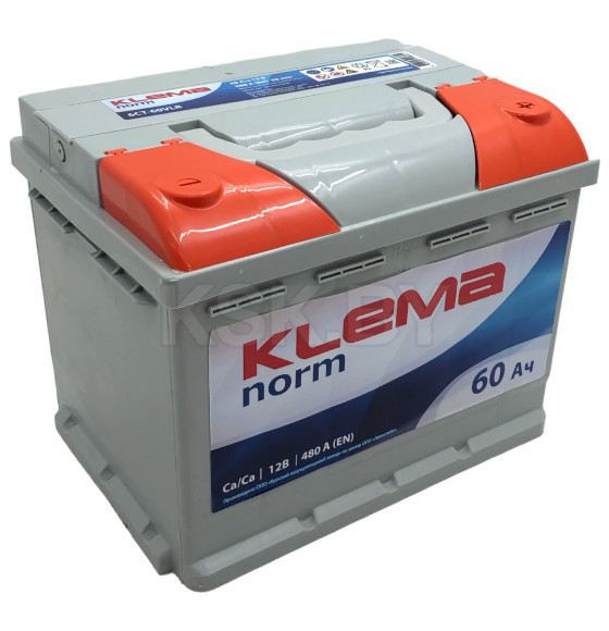 Аккумулятор 6СТ-60VLR KLEMA Norm 60Ah 480A