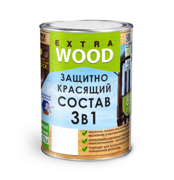 Защитно-красящий состав 3 в1 Скандинавия (0.8 л)  FARBITEX PROFI WOOD EXTRA (4300011272) 