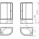 Кабина душевая DOMANI-Spa Delight 128  high L DS01D128LHWM00 (DS01D128LHWM00) 