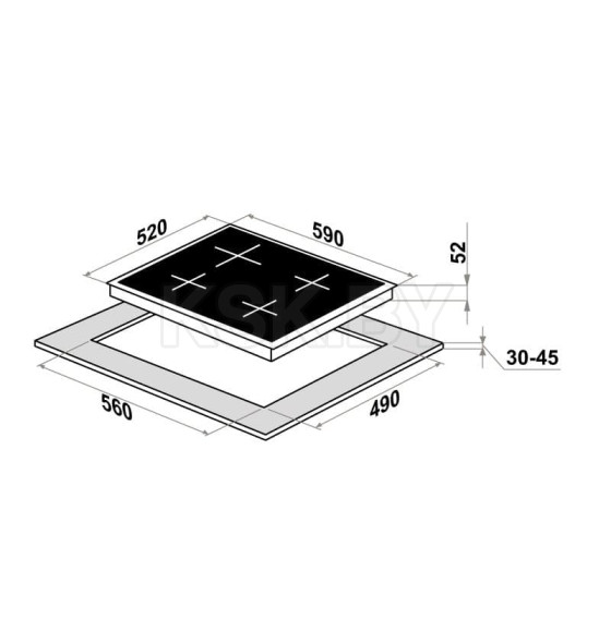 Панель варочная электрическая MAUNFELD CVCE594BDBK (КА-00017388) 
