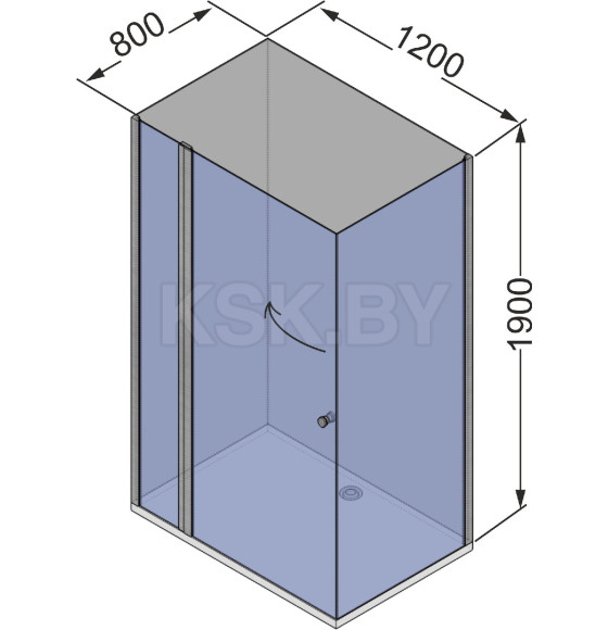 Душевое ограждение Domani-Spa Expanse 128 (120х80 см) DS04Еx128S1Cl (DS04Еx128S1Cl) 