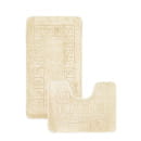 Комплект из 2х текстильных ковриков,для ванной/сан.узла BANYOLIN CLASSIC бежевый, 60х100, 50х60 см