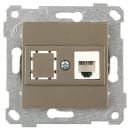 Розетка телефонная 1хRJ-12, антрацит Rita Mutlusan (2200-125-0186) 