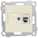 Розетка телефонная 1хRJ-12, сл.кость Rita, Mutlusan (2200-125-0102) 