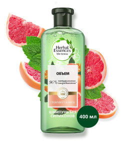 Шампунь для волос HERBAL ESSENCES Белый грейпфрут и мята, 400мл