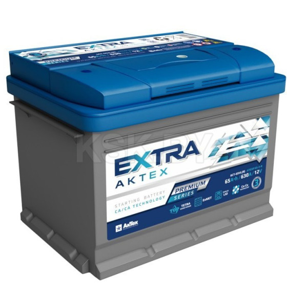 Аккумулятор ATEXP 65-3-L AKTEX 65Ah 630A (EN) L+ EXTRA PREMIUM