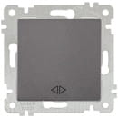 Выключатель 1-кл промежуточный, пруж. зажимы, дымчатый Rita, Mutlusan (2200-408-0195) 