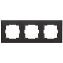 Рамка 3 поста, горизонтальный монтаж, черный мат Rita, Mutlusan (2220-800-1384) 