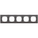 Рамка 5 постов, горизонтальный монтаж, дымчатый Rita, Mutlusan (2220-800-1595) 