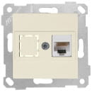 Розетка 1хRJ-45 кат. 5e UTP, сл.кость Rita, Mutlusan (2200-136-0102) 