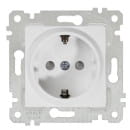Розетка 1-я с з/к, защ. шторки, белый, Rita (2200-605-0201) 