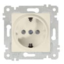 Розетка 1-я с з/к, защ. шторки, сл.кость, Rita (2200-605-0202) 