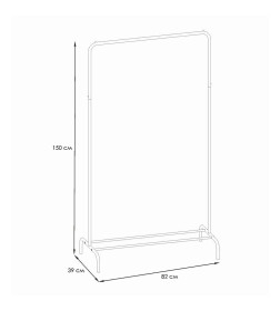 Вешалка гардеробная "Радуга 1" 820х390х1470мм, цвет белый