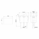 Выключатель клавишный 12V 15А (3с) ON-OFF синий с подсветкой Mini (RWB-206-1, SC-768) REXANT (36-2171) 